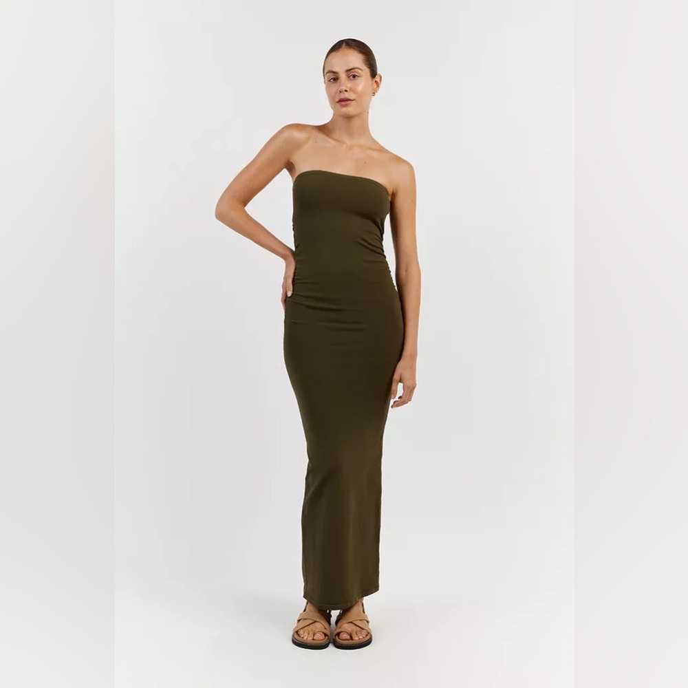 DISSH Olive Strapless Maxi Dress